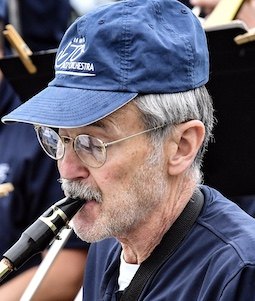 Harry Hindson baritone saxophone with LJO