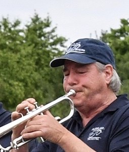 Bill Buchholz plays trumpet with the LJO